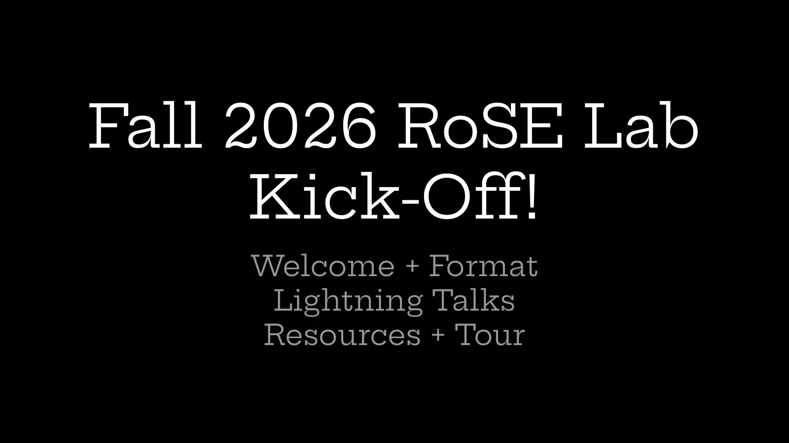 Fall 2026 Kick-Off, slide 1 of 22